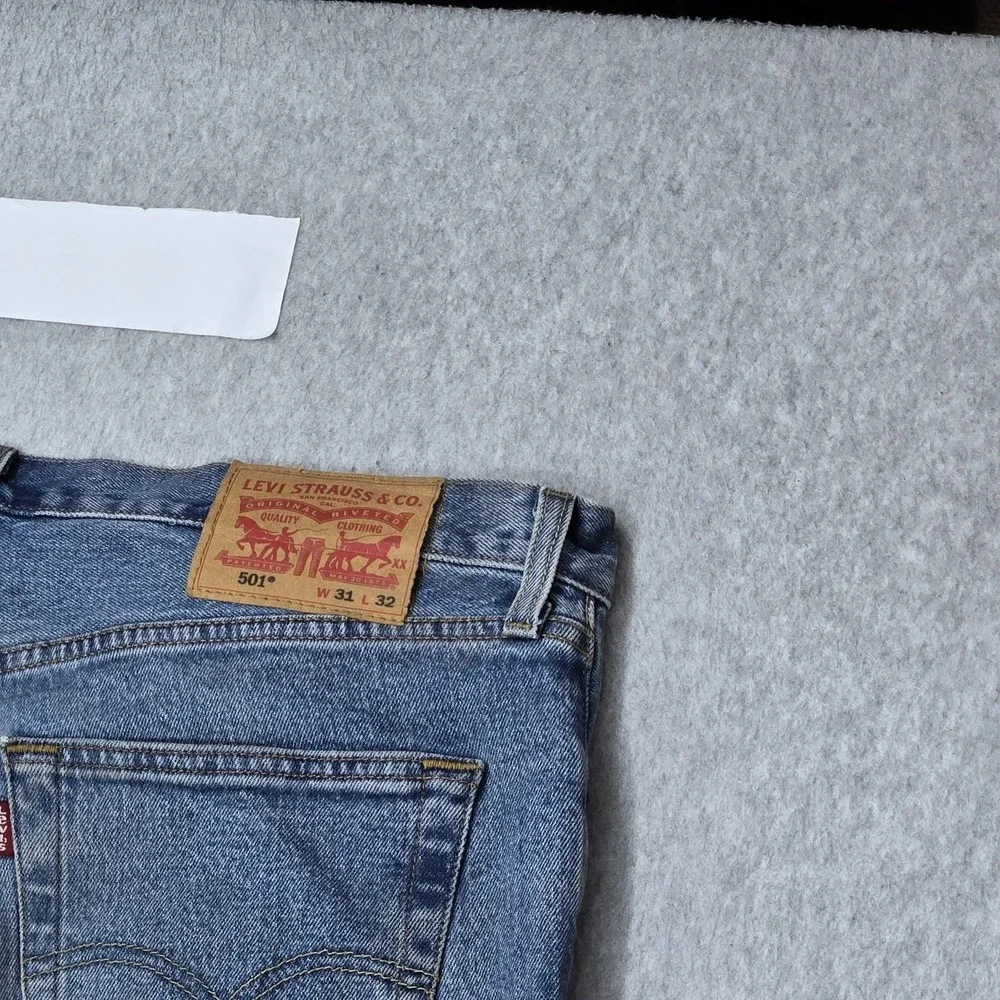 Levi's 501 Men Jeans‎ 31X32 Blue Denim Original Fit Straight Leg